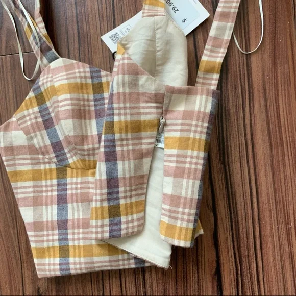NWT Zara Plaid Crop Top!! - Picture 6 of 12